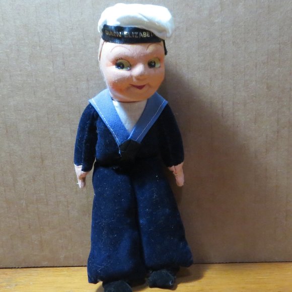 Vintage Sailor Boy Jolly Boy Norah Wellings -Queen Elizabeth Soft Felt Doll - Picture 1 of 4